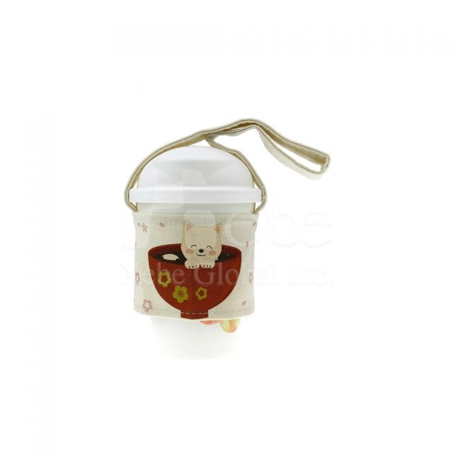 adorable puppy custom cup sleeve bag