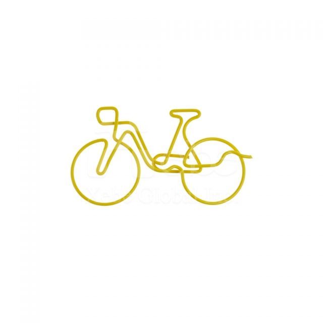 customized bicycle shape paperclip
