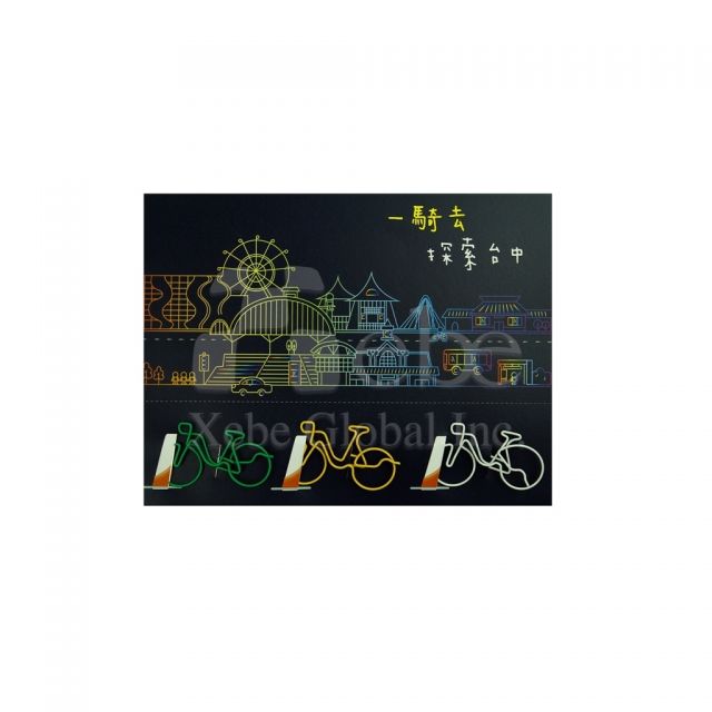 customized bicycle shape paperclip