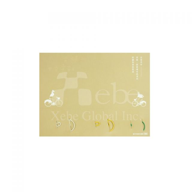 customized bicycle shape paperclip
