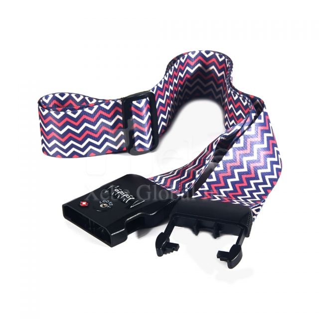 customized printed password lock luggage strap 