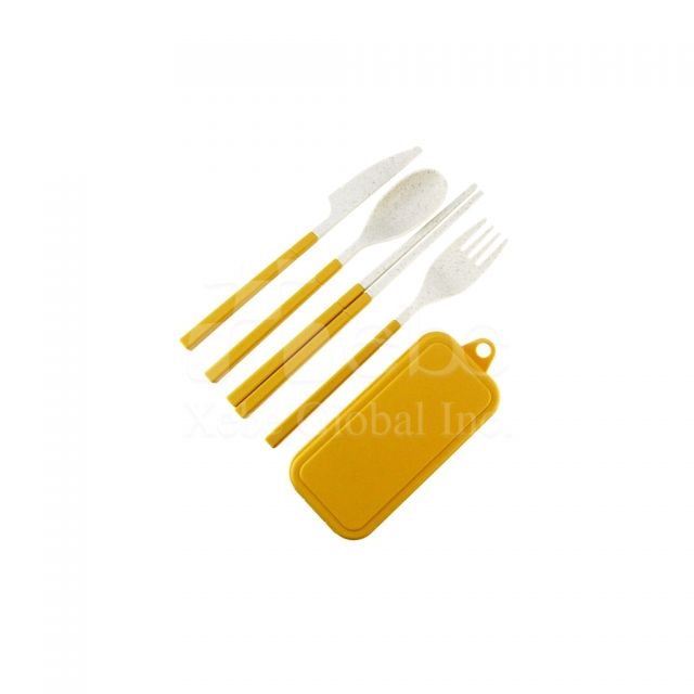 customized detachable wheat cutlery set