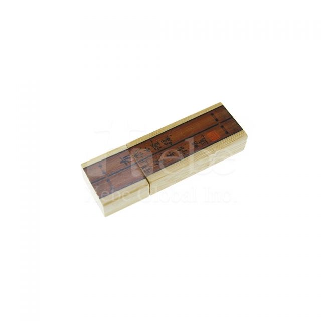 carving printed logo wooden USB