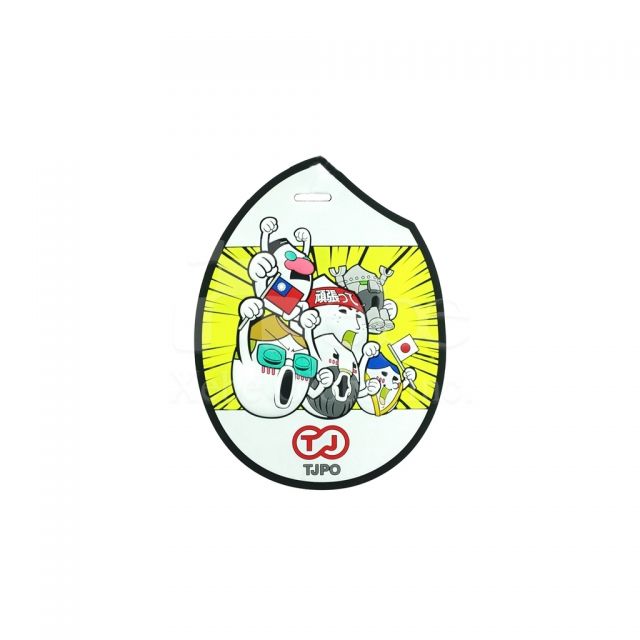 customized cartoon printed luggage tag