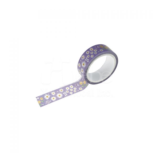 purple full print flowers custom washi tape