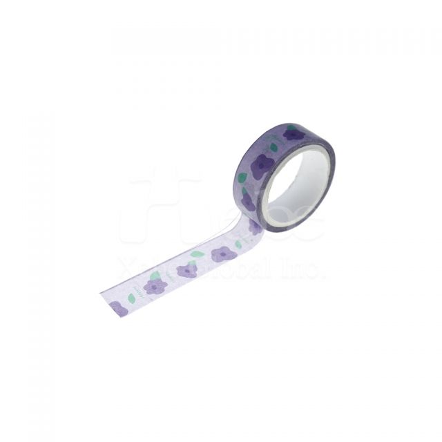 romantic purple flowers custom washi tape 
