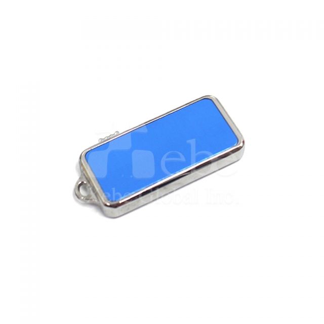 bright blue simplistic metal USB