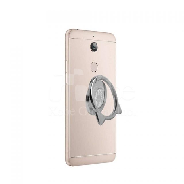 custom silver cat ear silver phone ring stand