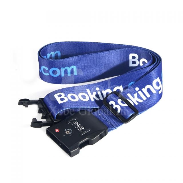 custom printed logo luggage strap 
