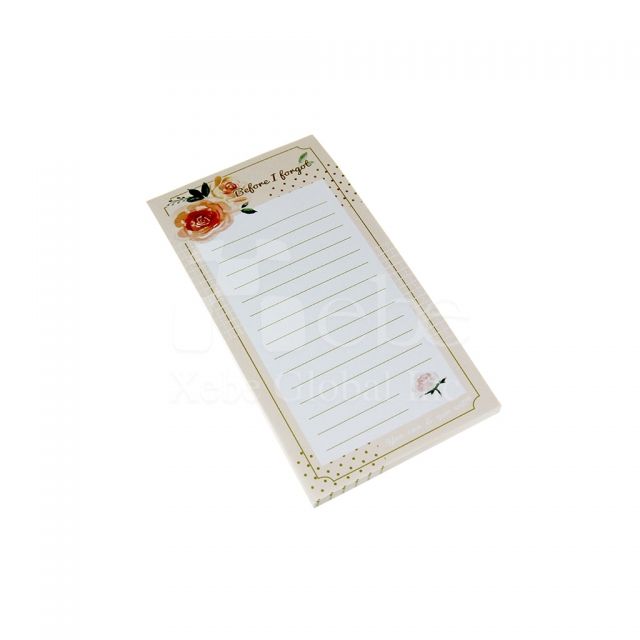 pink and flowers custom sticky notes