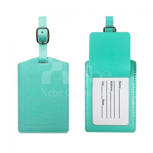 blue custom luggage tag