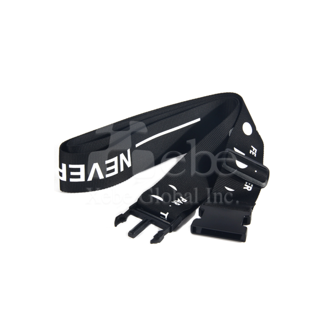 black customized luggage strap