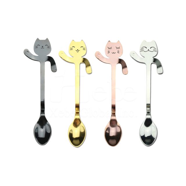 custom metal cat teaspoon