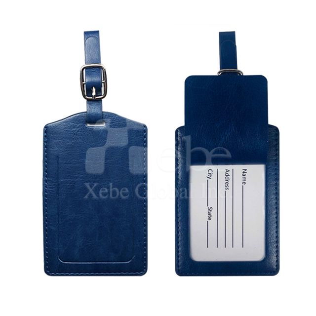 dark blue custom luggage tag