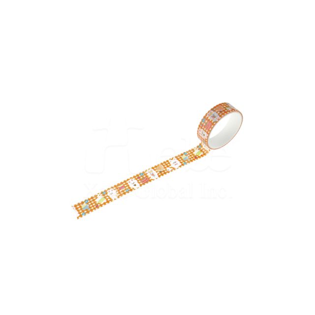orange flower custom washi tape