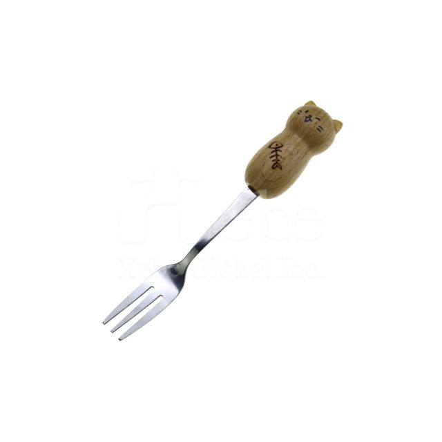 cat deserts fork customized eco friendly flatware