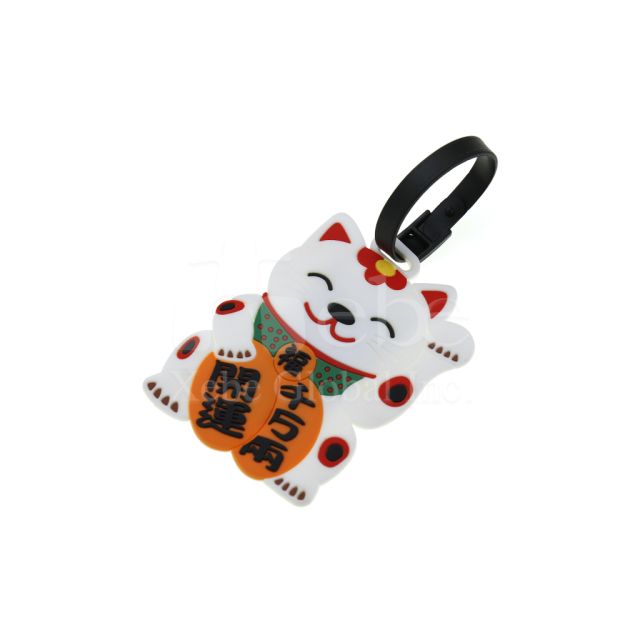 lucky cat custom luggage tags