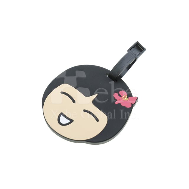 little girl custom luggage tag