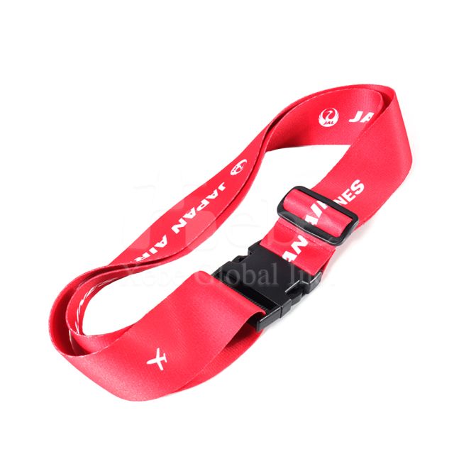 red custom company logo luggage strap