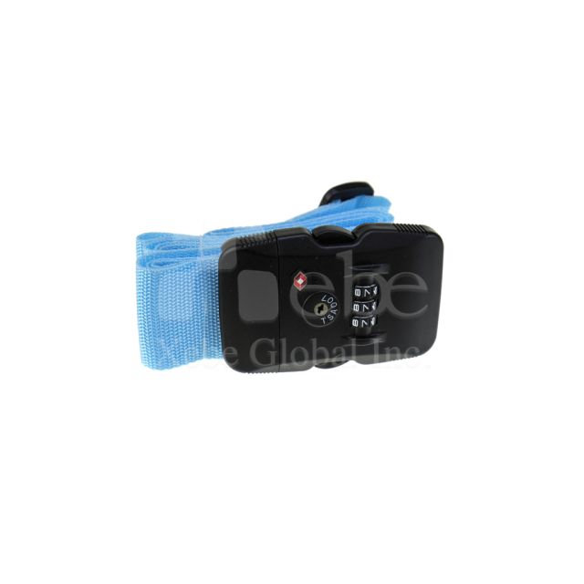 sky blue customized locker luggage strap