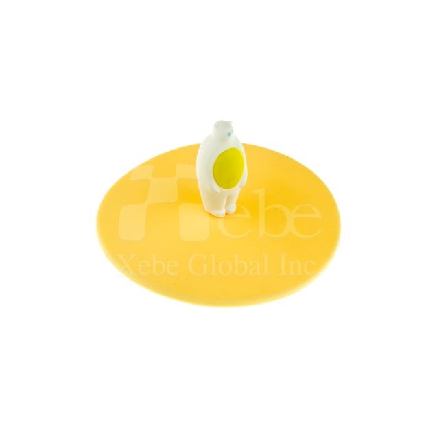 yellow attention polar bear cup cover