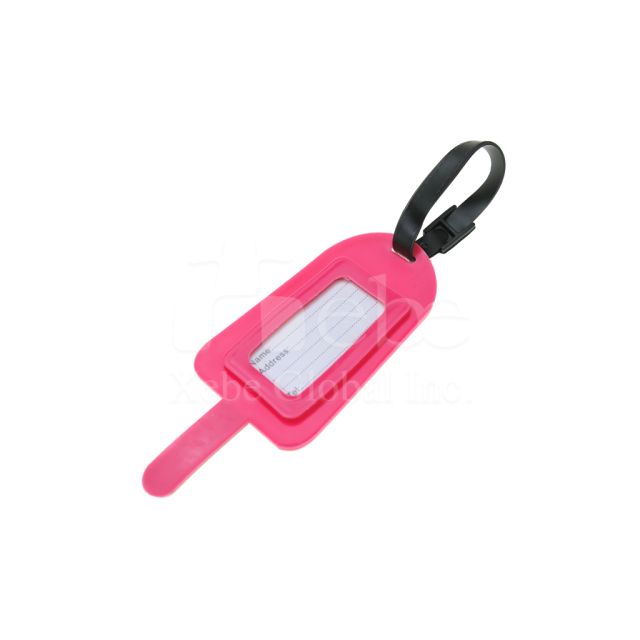 pink popsicle luggage tag