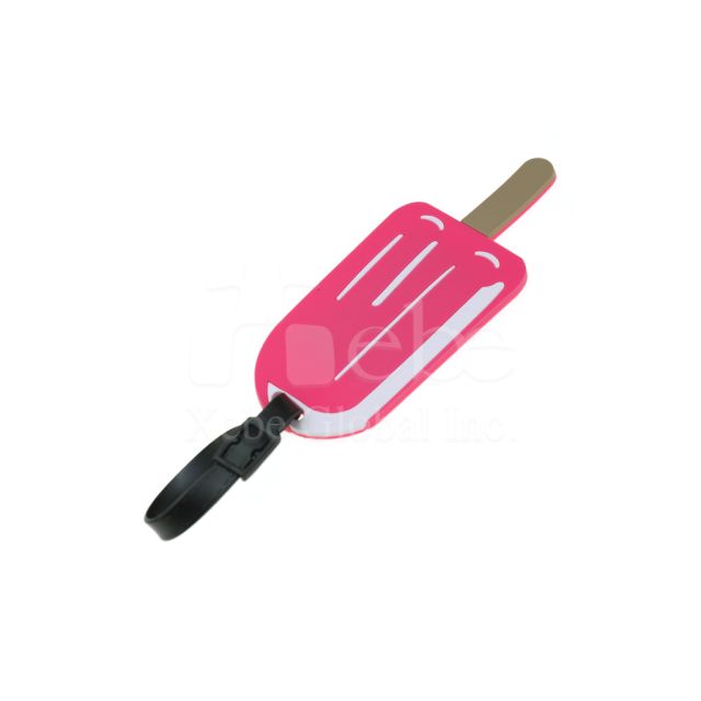 pink popsicle luggage tag