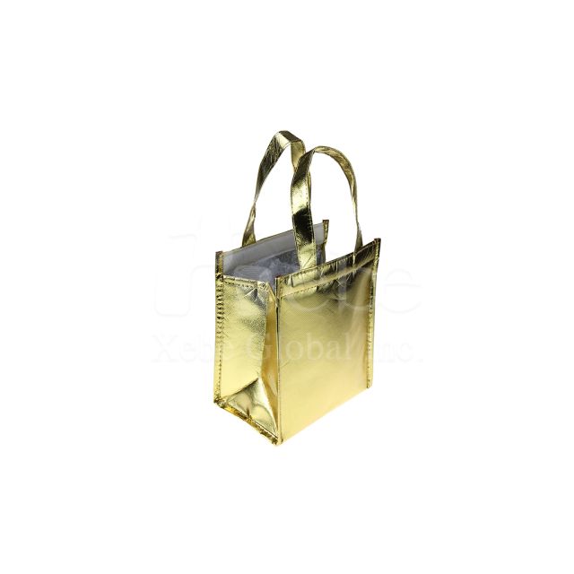 gold leaf style customized shopping bag