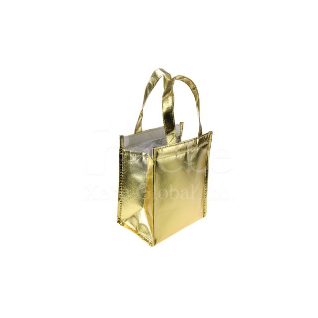 gold leaf style customized shopping bag