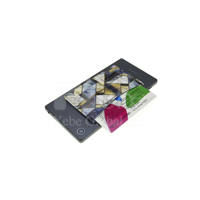 marble splicing cellphone ring stand card holder