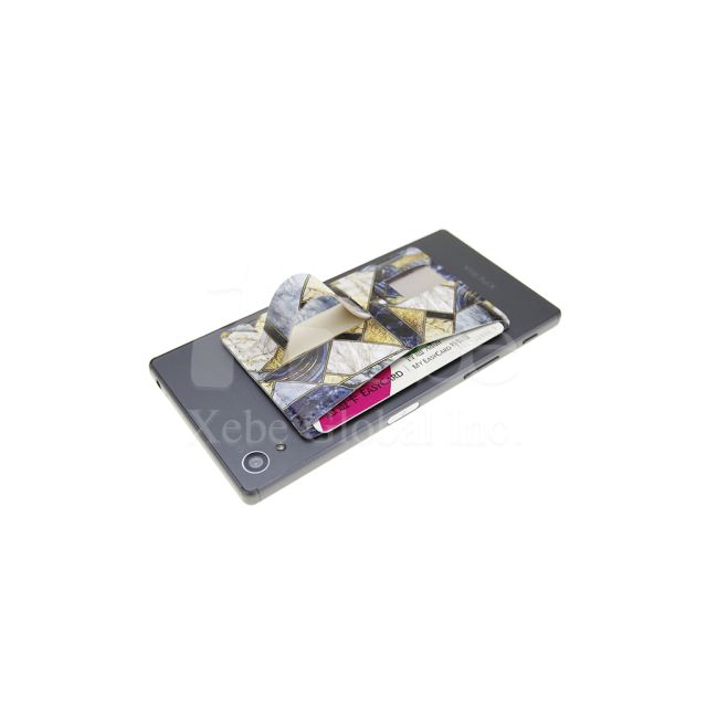 marble splicing cellphone ring stand card holder
