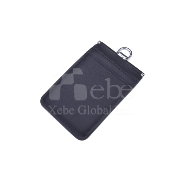 navy blue leather customized card holder