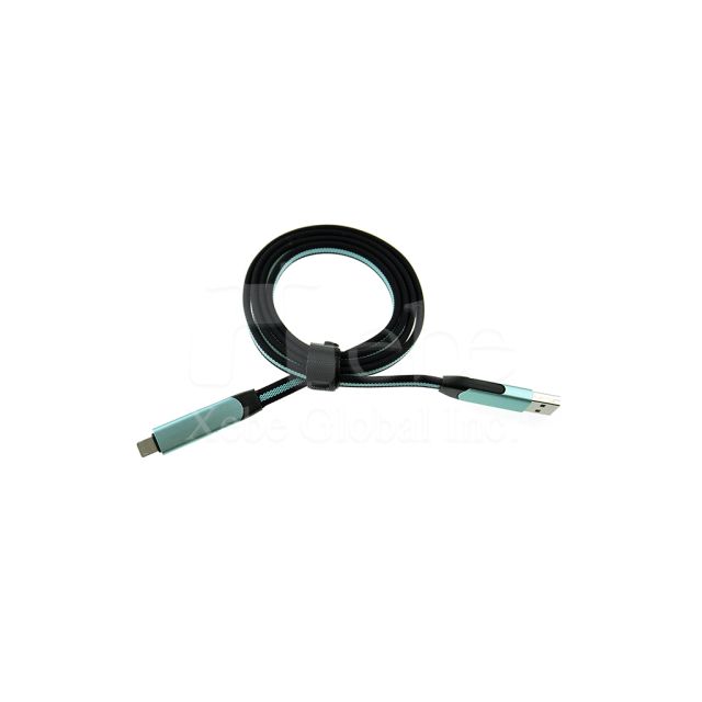 sky blue customized usb charging cable