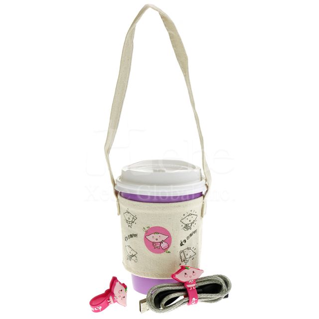 mascot customized cup sleeve bag
