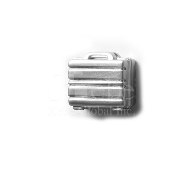 silver suitcase magnet