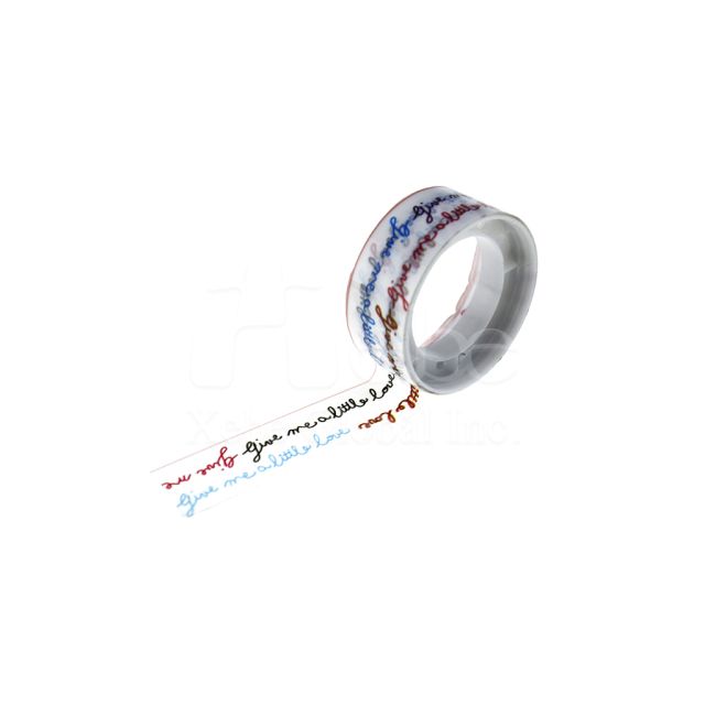 English script customized washi tape