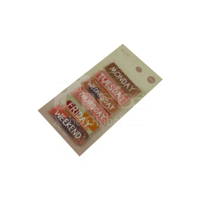 five customized sticky notes
