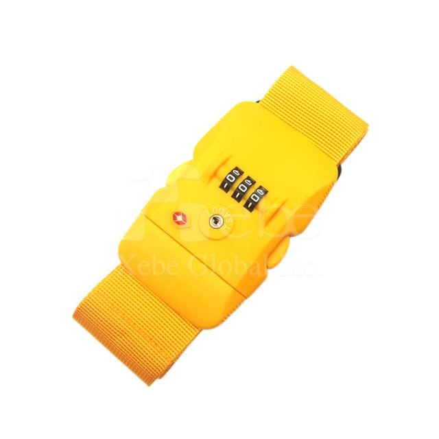 Lemon yellow locker customized luggage strap