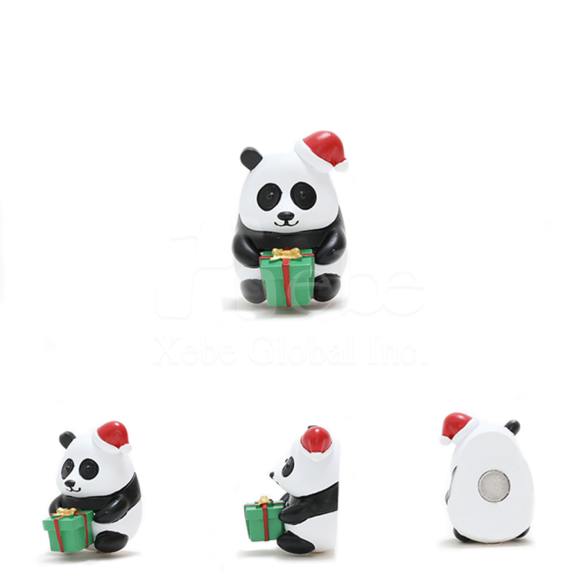 christmas panda shaped magnet