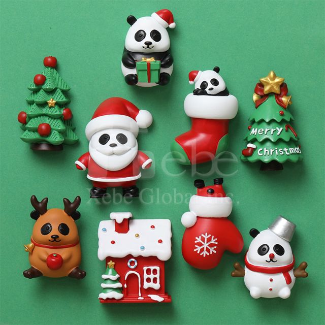 christmas panda shaped magnet