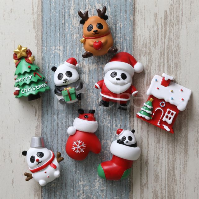 christmas panda shaped magnet