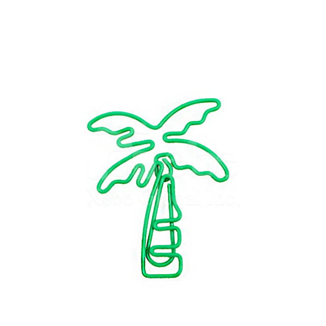 Coconut tree shaped paper clip