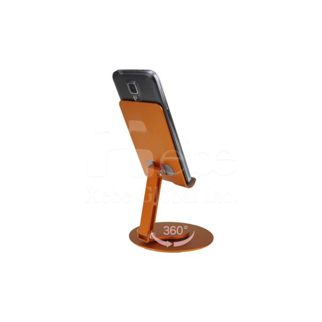 bright orange spin phone holder