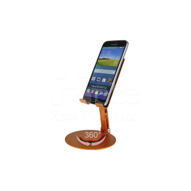 bright orange spin phone holder