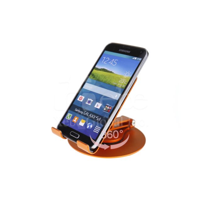 bright orange spin phone holder