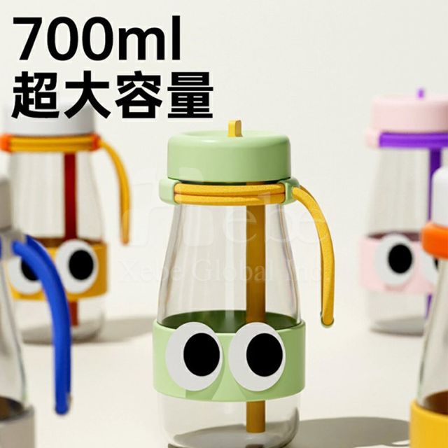 glass straw bottle
