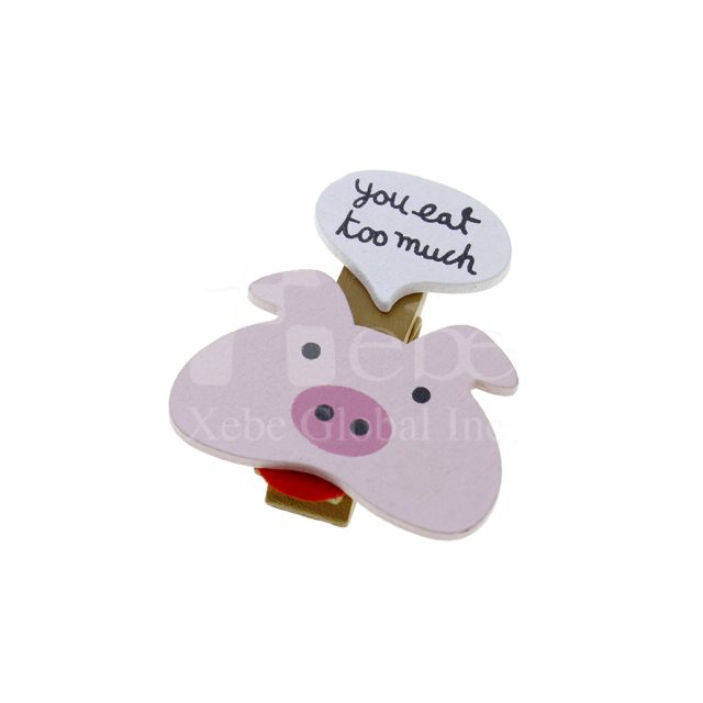 pink pig message holder shape magnet