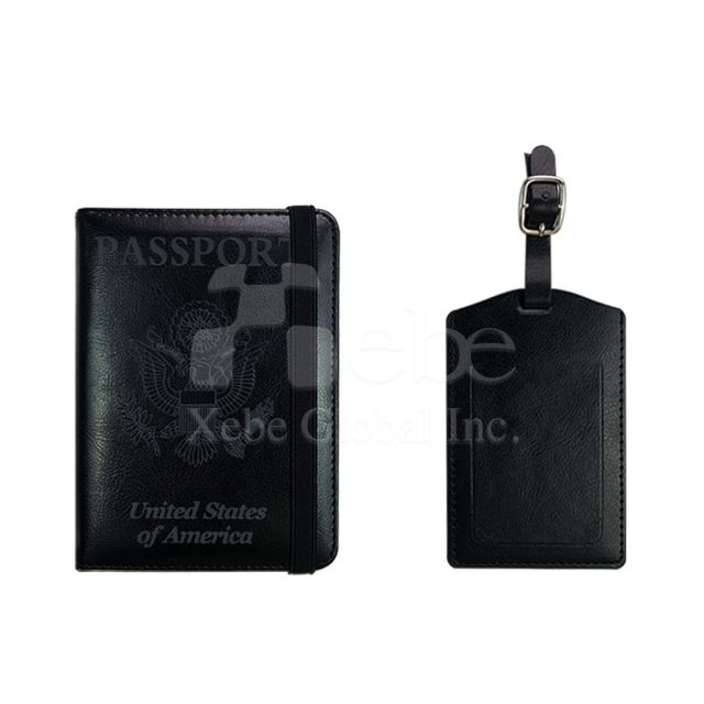 luggage tag and passport holder set