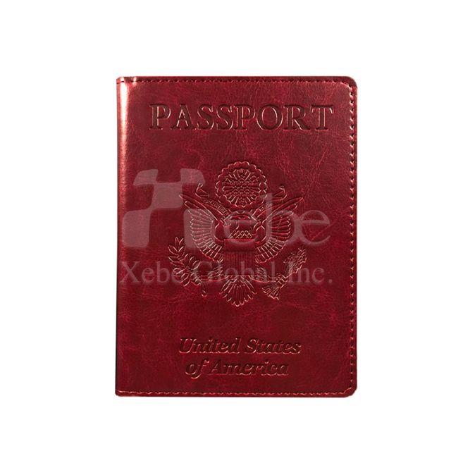claret customized passport holder