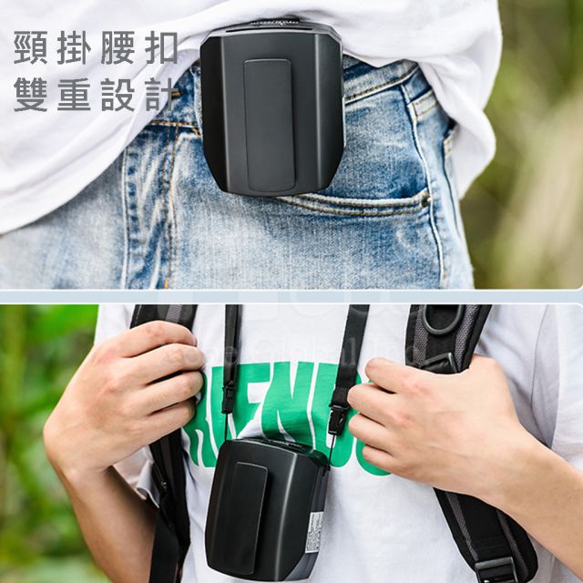 two purpose neck and waist fan